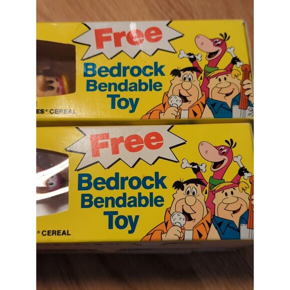 Flintstones Bedrock Bendable Dino Barney Toys Post Cereal 1992 Pebbles - Picture 4 of 7